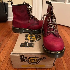 Dr. Martens Rogue Crazy Horse 8 Logo Combat Boot - NWOT